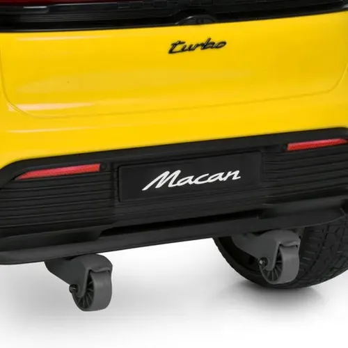 ג'יפ ממונע 12V לילדים פורשה מקאן Porsche Macan עם שלט חכם והנעה 4X4 - צהוב