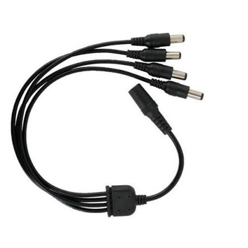 כבל מתח מתפצל 1/4 למצלמות אבטחה DC PLUG