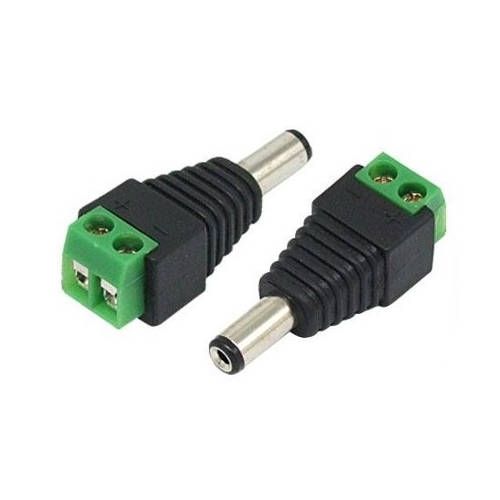 קונקטור למצלמת אבטחה חוטים ברגים ירוק DC Power Plug