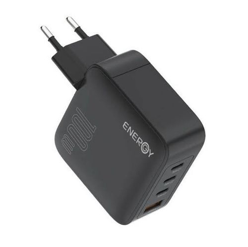 מטען בית עם כבל 4יציאות 1USB/3TYPC BLACK ENERGY 100W 1.5M PREMIUM
