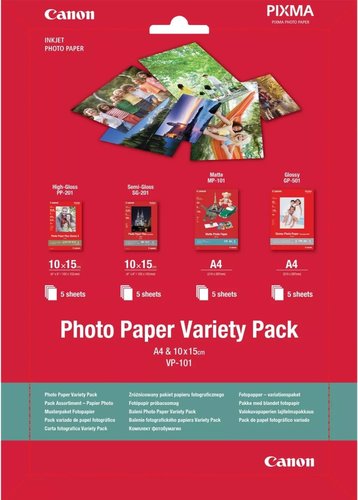 נייר פוטו Canon Photo Paper Variety Pack A4&4x6VP-101