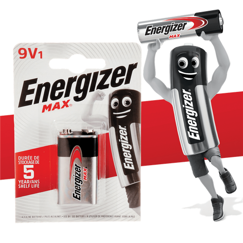  סוללה Energizer Max Alkaline 6LR61 9V אנרגייזר