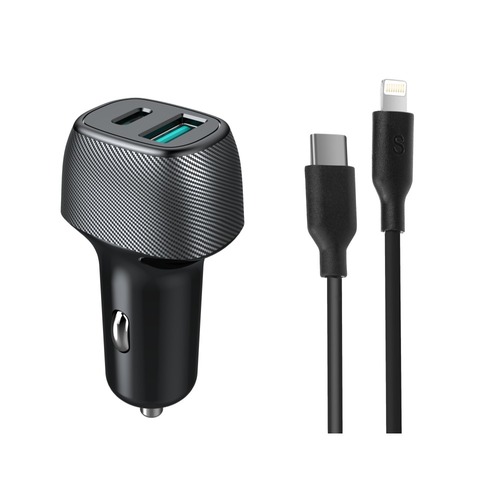 מטען רכב מהיר QC18W+PD25W+כבל Miracase iPhone to C