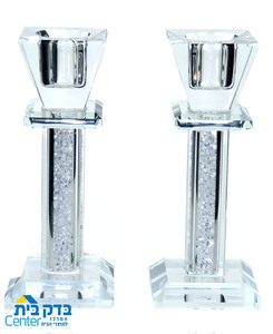 פמוט קריסטל זוג 13 סמ ZD208