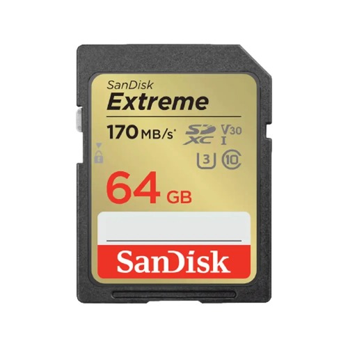 כרטיס זיכרון SanDisk S.D Ex 4K 170S V30 64GB