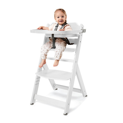 כיסא אוכל רב־שלבי GrowWithMe עץ לבן Baby Safe