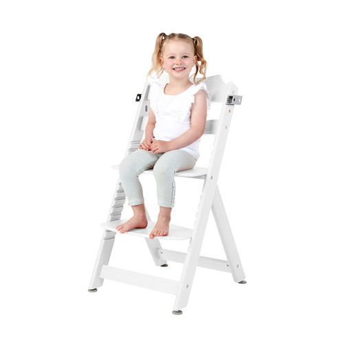 כיסא אוכל רב־שלבי GrowWithMe עץ לבן Baby Safe