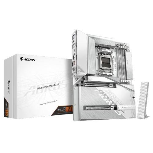 תמונה של לוח לבן עם מחברי חשמל מאחור Gigabyte B850 A STEALTH AM5 DDR5 WIFI