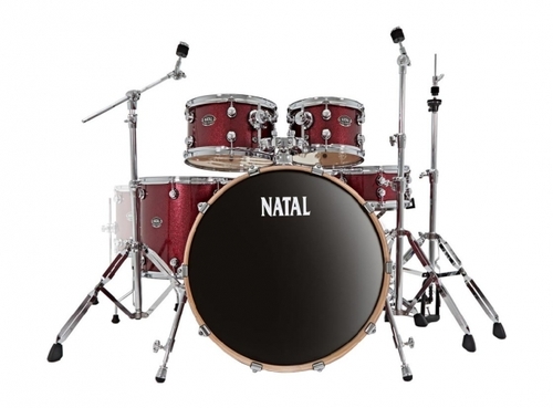 מערכת תופים Arcadia UF22 בצבע אדום מבית Natal Drums