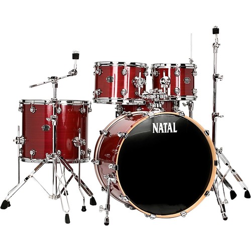 מערכת תופים Arcadia UF22 בצבע אדום מבית Natal Drums
