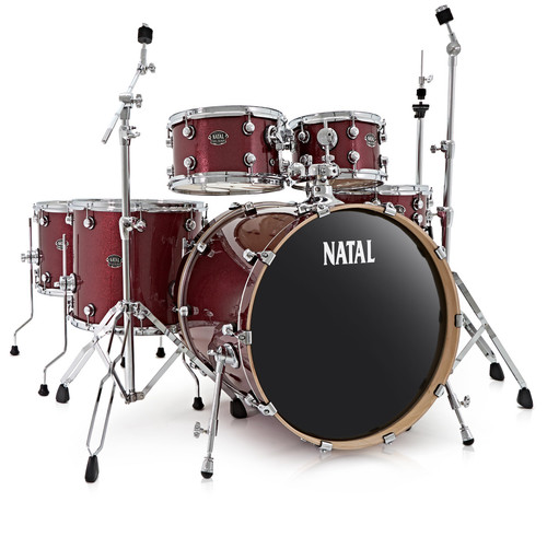 מערכת תופים Arcadia F20 בצבע אדום מבית Natal Drums