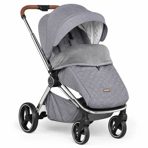 עגלת תינוק משולבת Pure Pearl Grey אפור פנינה Mee-Go