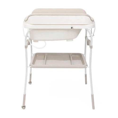 אמבטיה לתינוק עם משטח החתלה Soft Bubble שמנת פנינה Chicco