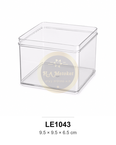 קרטון LE1043 קריסטלית מרובעת 336 יח' PS 9.5*9.5*6.5 ס