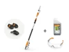 מסור גובה טלסקופי נטען STIHL HTA 30 + סט 2 סוללות AS 2 ומטען ALS 31 +מתנה משקף בטיחות ושמן 1 ליטר 