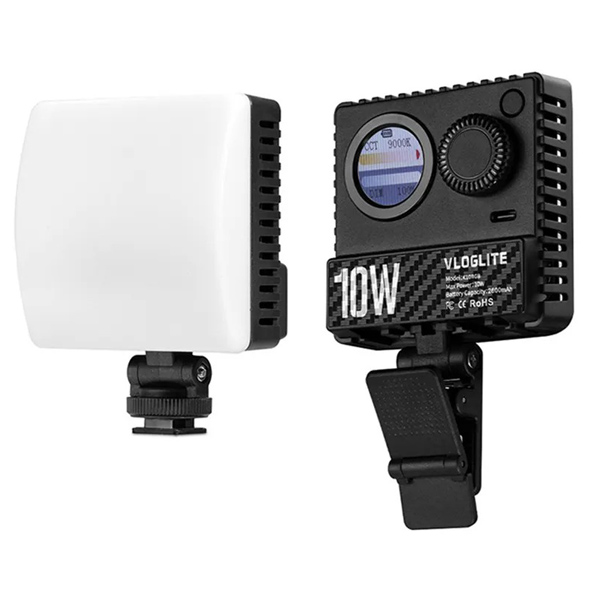 תאורת LED ניידת למצלמה ולנייד VLOGLITE K10 RGB 10W