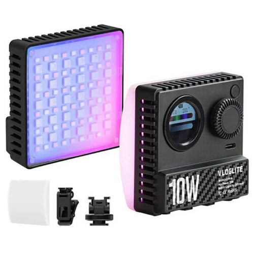 תאורת LED ניידת למצלמה ולנייד VLOGLITE K10 RGB 10W