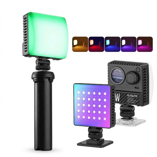 תאורת LED ניידת למצלמה ולנייד VLOGLITE K10 RGB 10W