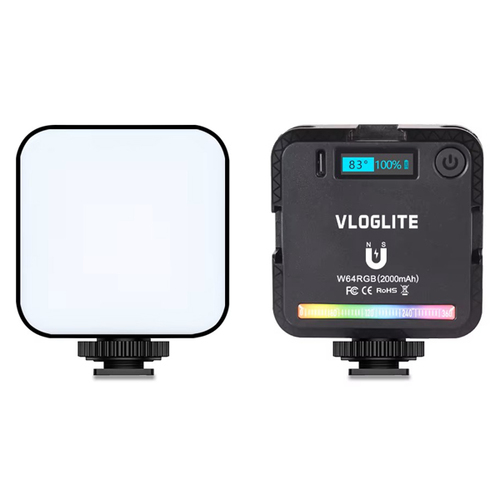 פנס מגנטי LED נייד למצלמה ולנייד VLOGLITE W64RGB 6W Full Color