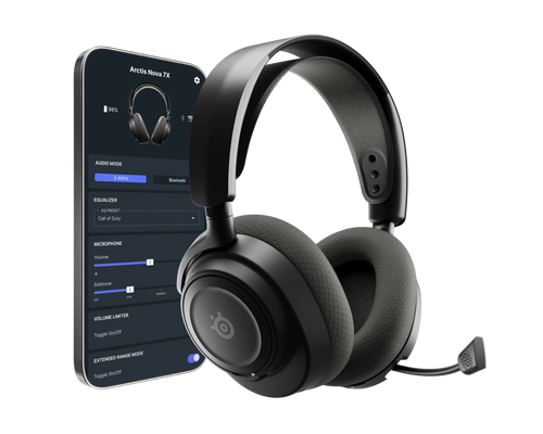 אוזניות גיימינג אלחוטיות SteelSeries Arctis Nova 7X Gen 2 Wireless ל-Xbox - Black