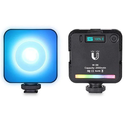 פנס מגנטי LED נייד למצלמה ולנייד VLOGLITE W-S6 RGB 6W Full Color