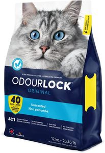 חול חתולים מתגבש קנדי Odourlock ללא בישום 12 ק"ג - אודורלוק