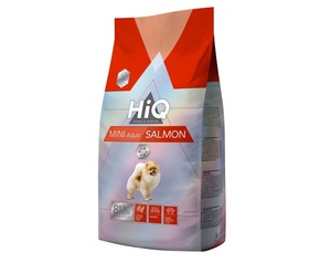 HIQ מזון לכלב בוגר מגזע קטן מיני אדולט בטעם סלמון | 7 ק"ג