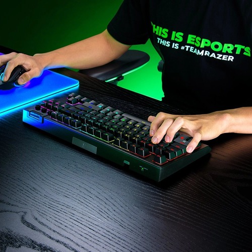 מקלדת גיימינג מכנית אלחוטית Razer Blackwidow V4 Tenkeyless Hyperspeed
