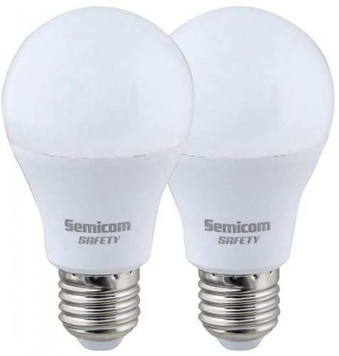 זוג נורות led ait a60 10w אור יום dl, בסיס e27 | se-2xna6010/dl
