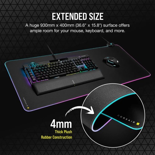 משטח מואר לעכבר Corsair MM700 RGB Extended