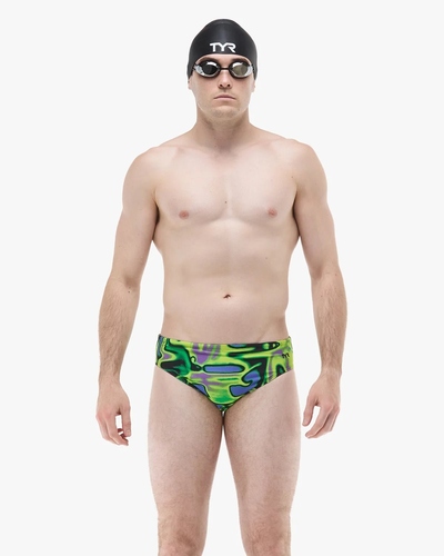 בגד ים גברים FLUX BRIEF LIME/MULTI