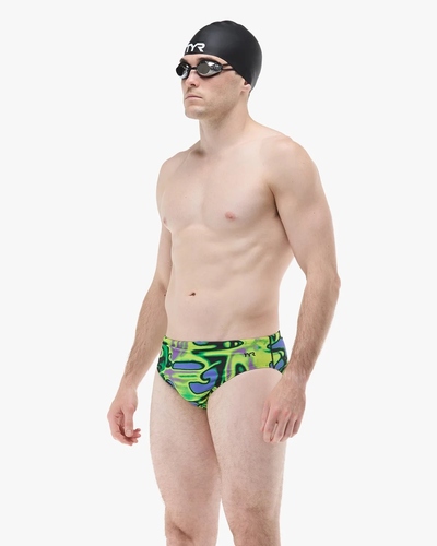 בגד ים גברים FLUX BRIEF LIME/MULTI