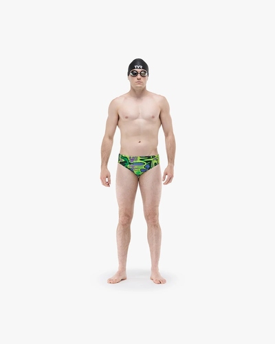בגד ים גברים FLUX BRIEF LIME/MULTI