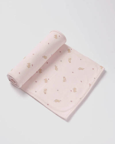 שמיכת טריקו לתינוק Bunny ורוד Lorens