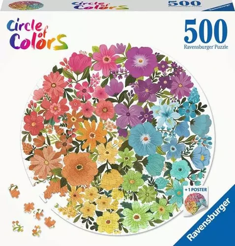 פאזל Ravensburger מעגל צבעים: פריחה מעגלית לגילאי 12+