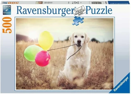 פאזל Ravensburger יום מסיבה: גורי כלבים ובלונים לגילאי 12+