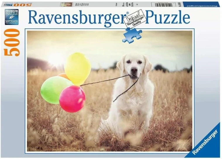פאזל Ravensburger יום מסיבה: גורי כלבים ובלונים לגילאי 12+