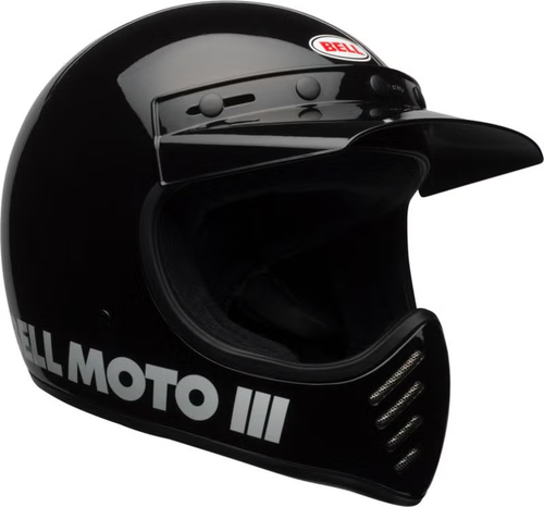 קסדת בל מוטו 3 שחור מבריק - BELL MOTO-3 CLASSIC