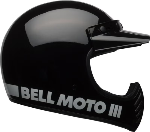 קסדת בל מוטו 3 שחור מבריק - BELL MOTO-3 CLASSIC