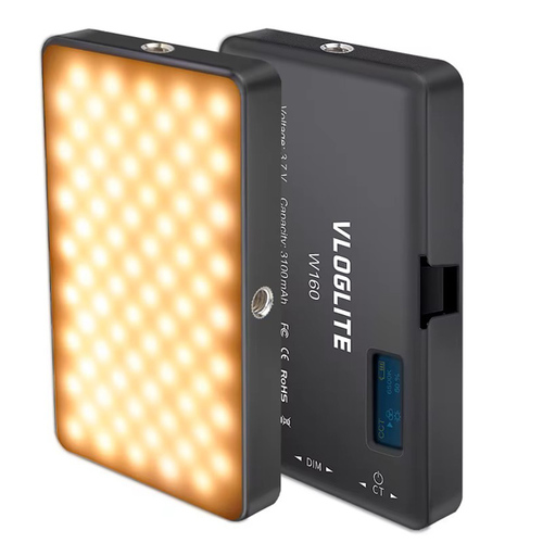 פנס LED נייד למצלמה ולנייד VLOGLITE W160C Bi Color 8W