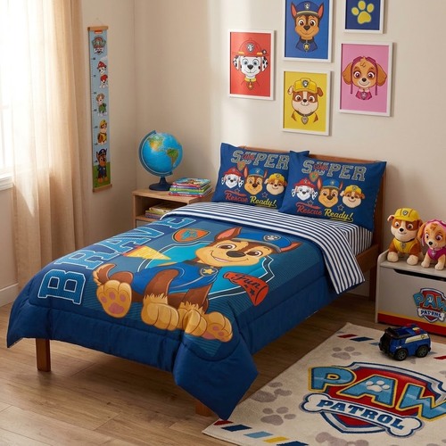 סט מצעים לילדים דגם מפרץ ההרפתקאות  100% כותנה – מיטה וחצי 