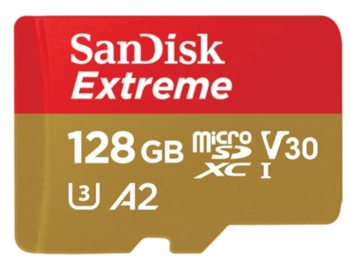 כרטיס זכרון SanDisk 128GB Extreme® microSDXC™ UHS-I Card