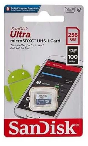 כרטיס זכרון SanDisk 256GB Ultra UHS-I microSDXC 