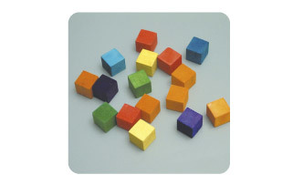 קוביות עץ צבעוני 72 יח'