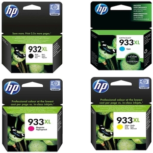 סט 4 ראשי דיו מקוריים 933XL + 932XL HP