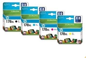 סט 4 ראשי דיו מקוריים 178XL HP