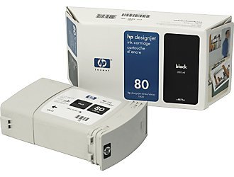 ראש דיו לפלוטר C4871A HP-80 שחור מקורי