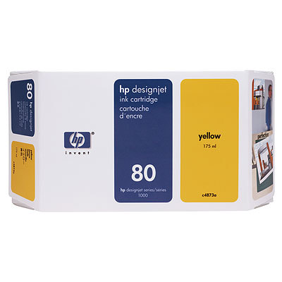 ראש דיו לפלוטר C4848A HP-80 צהוב מקורי
