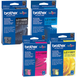 סט 4 ראשי דיו מקורי LC1100 BROTHER