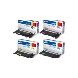 סט 4 טונר לייזר מקורי Samsung CLT-Y/M/C/K407S